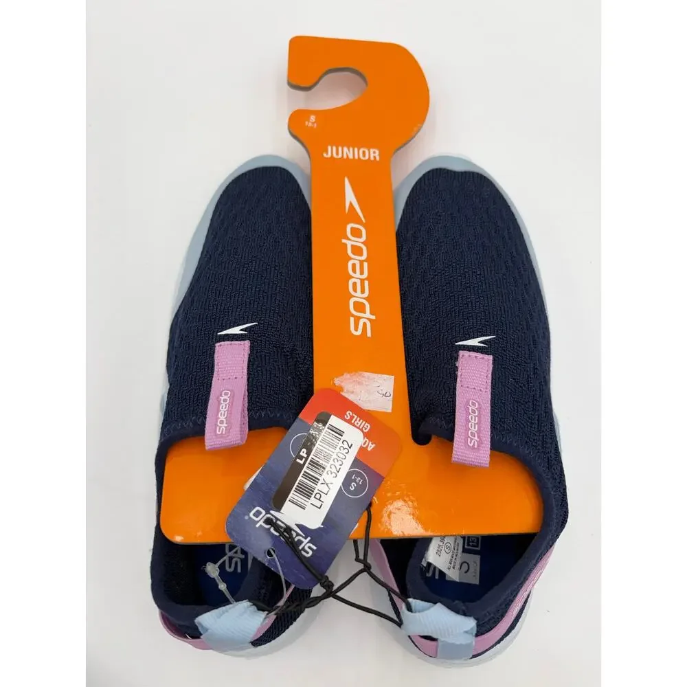 NWT Juniors sz small 13 1 Speedo Water Shoes- Navy and Pink